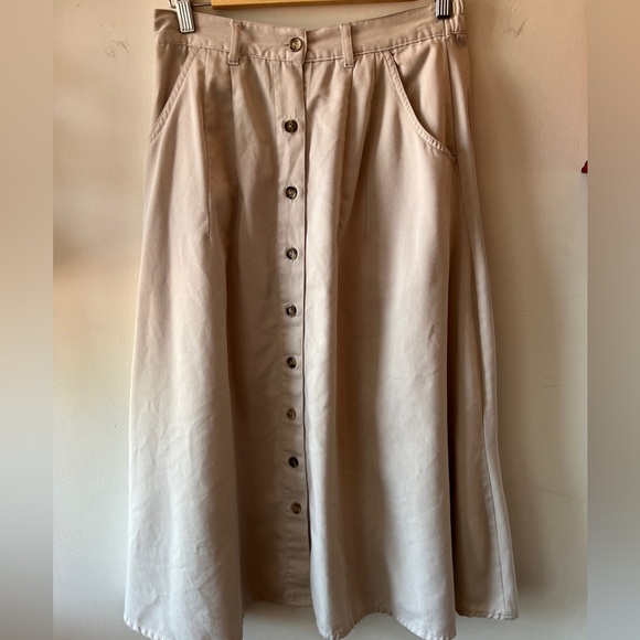 Penman’s Vintage Beige Button Up Maxi Skirt S - Picture 2 of 8